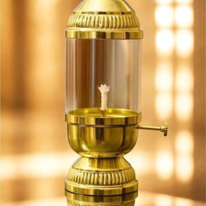 hinduportal Five Wick Brass Diya