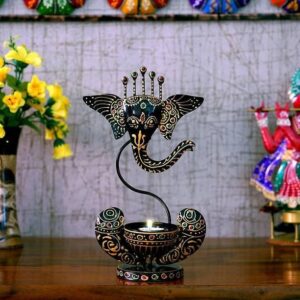 Prashaa Brass Crystal Akhand Diya