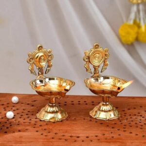 HOUZZPLUS Akhand Diya with Glass